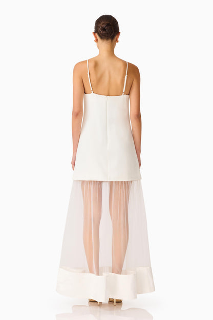 Reina Applique Gown in White