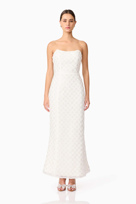 Lola Strapless Gown in White