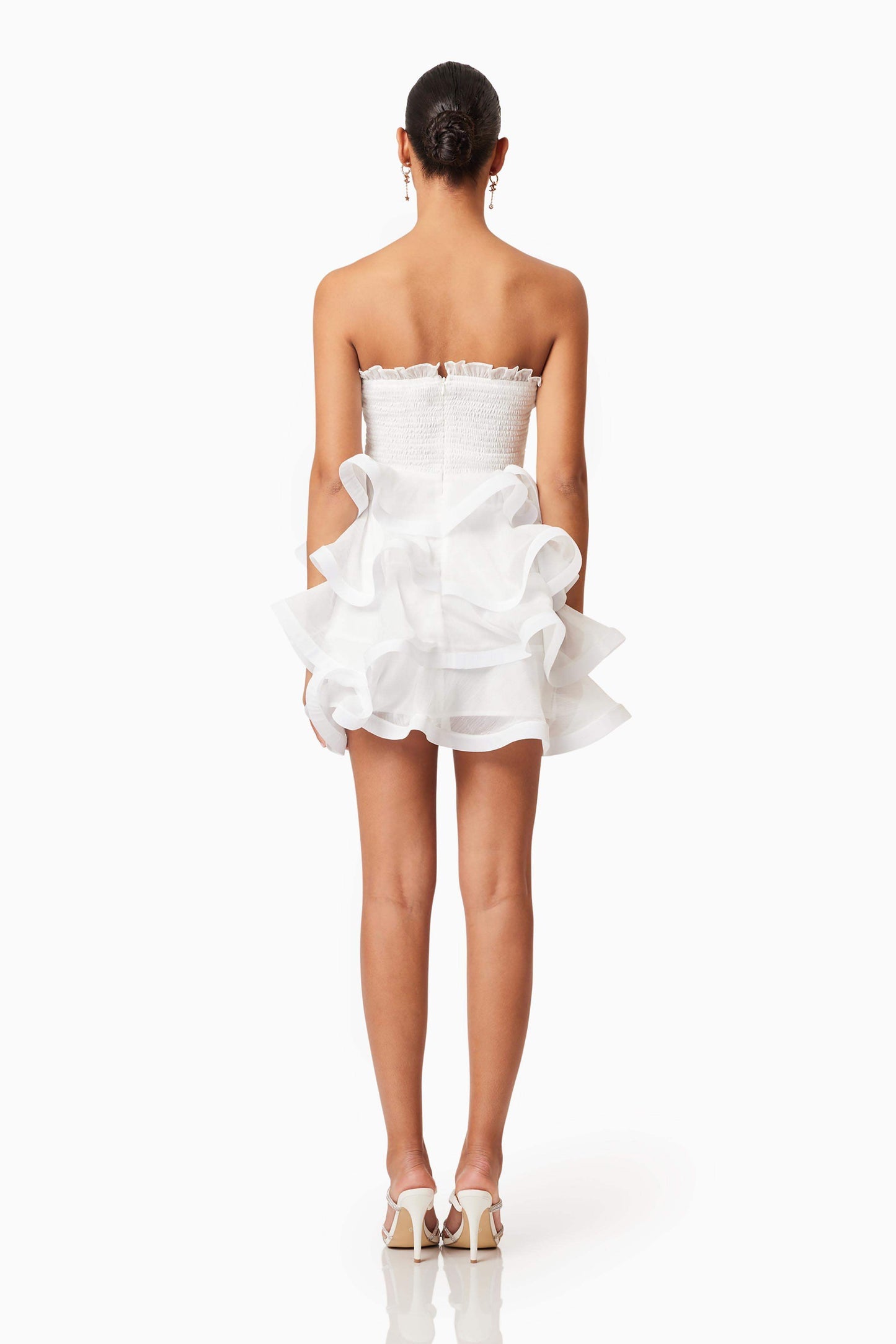 Louise Strapless Mini Dress In White