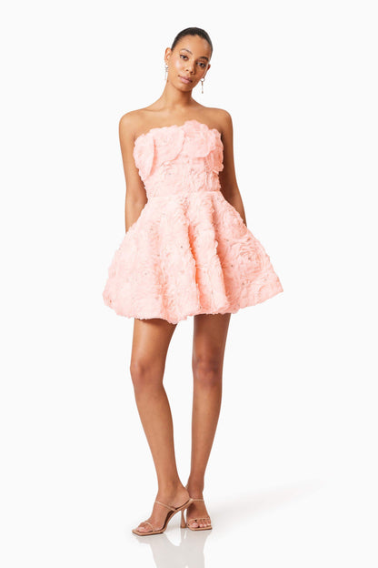 Rosella Strapless Mini Dress In Pink