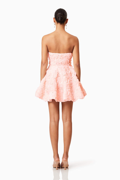 Rosella Strapless Mini Dress In Pink
