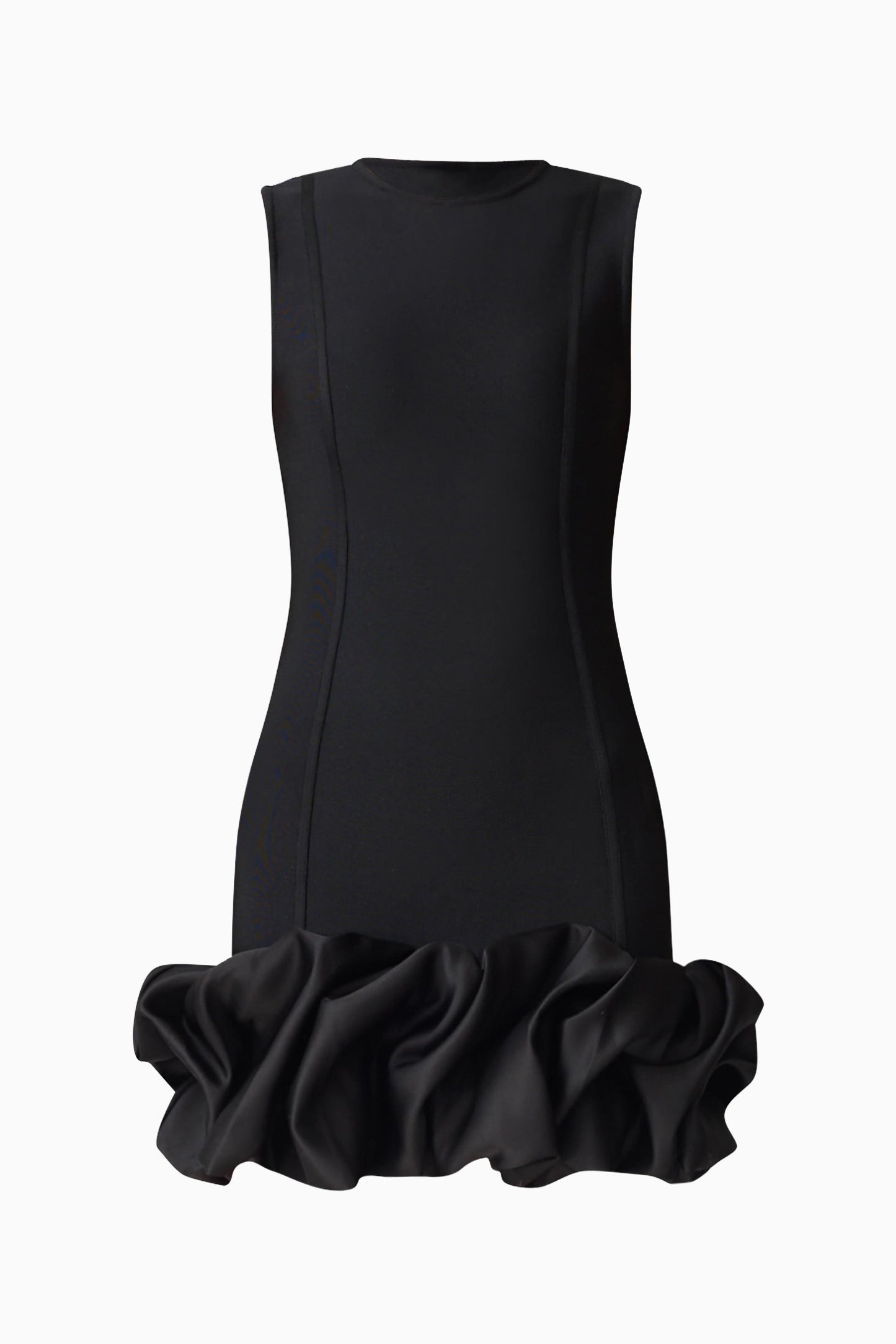 Celia Bubble Mini Dress in Black