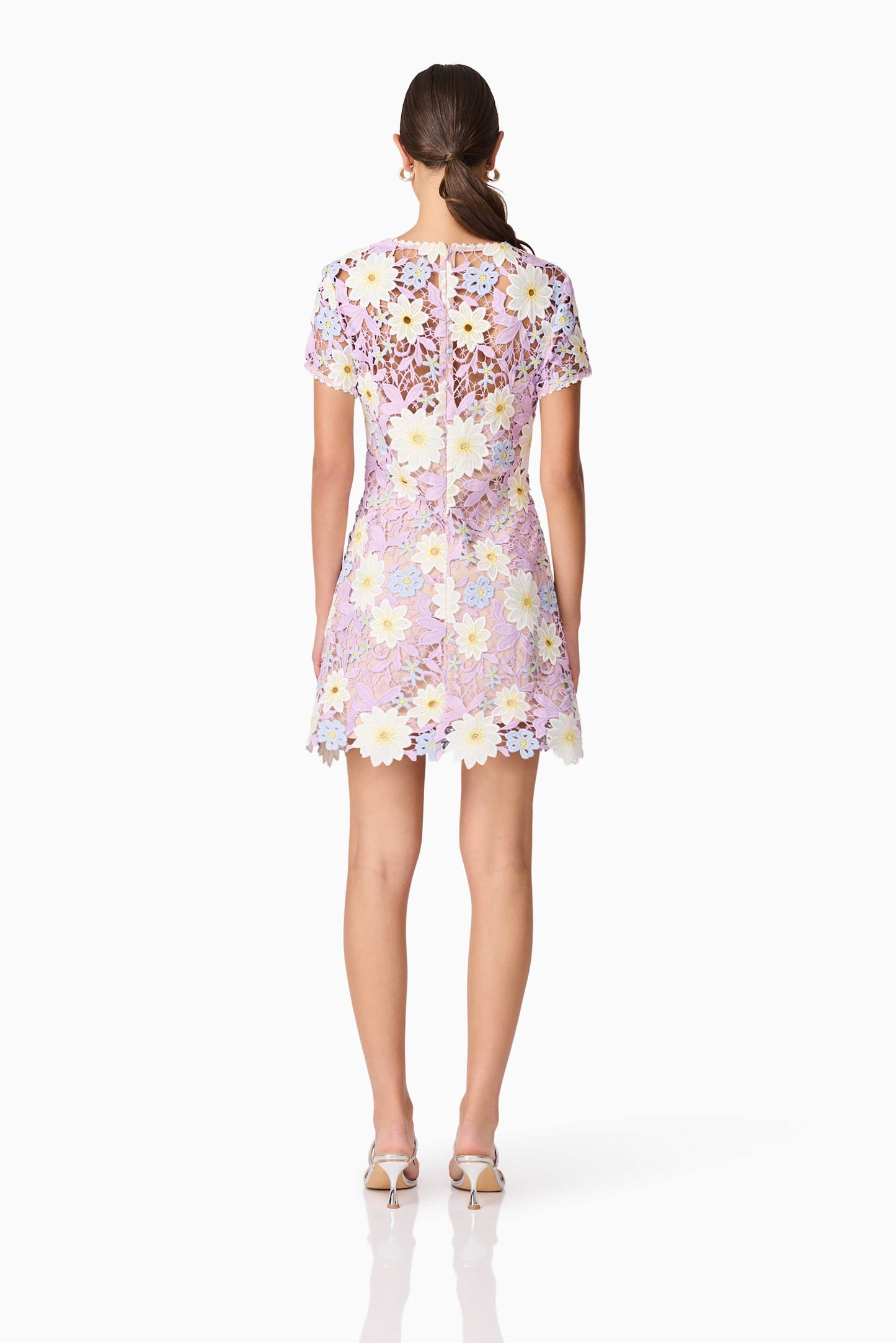 Sigrid Mini Shift Dress in Purple