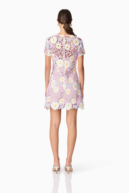 Sigrid Mini Shift Dress in Purple