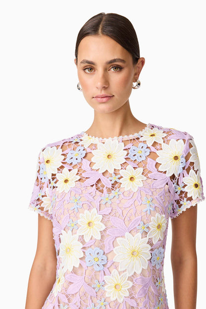 Sigrid Mini Shift Dress in Purple