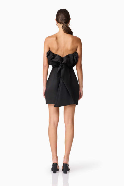 Sharon Strapless Mini Dress in Black