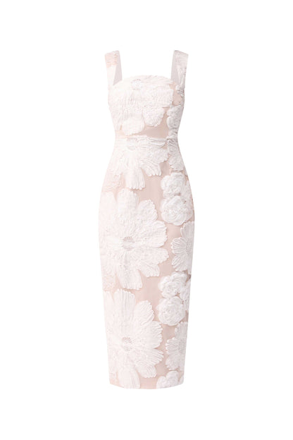 Roxana Midi Dress in White