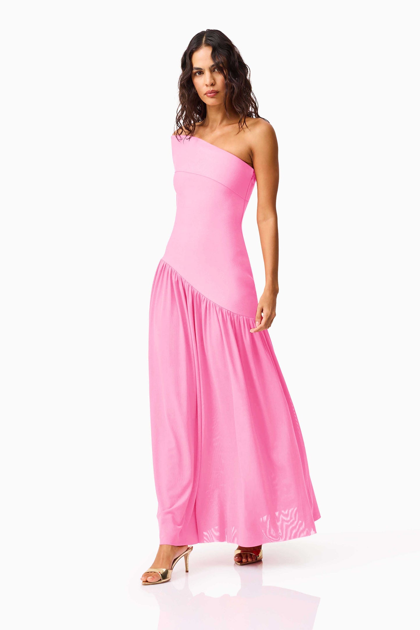 Jesselle Off The Shoulder Gown in Pink
