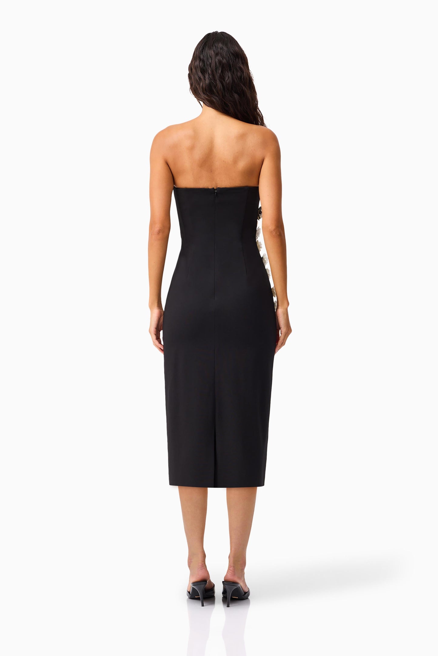 Yasmine Strapless Maxi Dress in Black