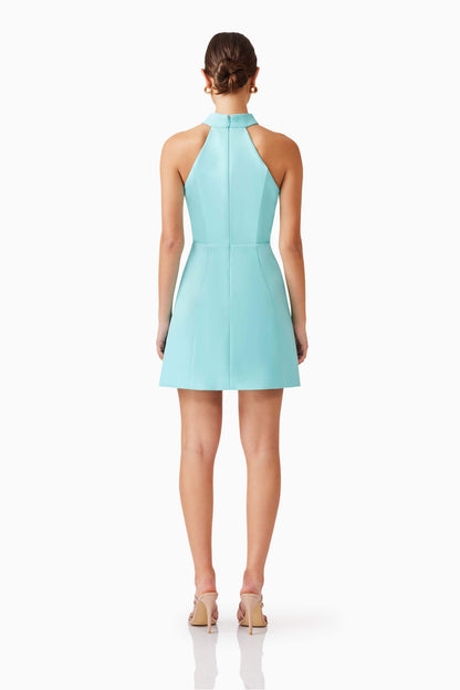 Gabi Halter Mini Dress in Blue