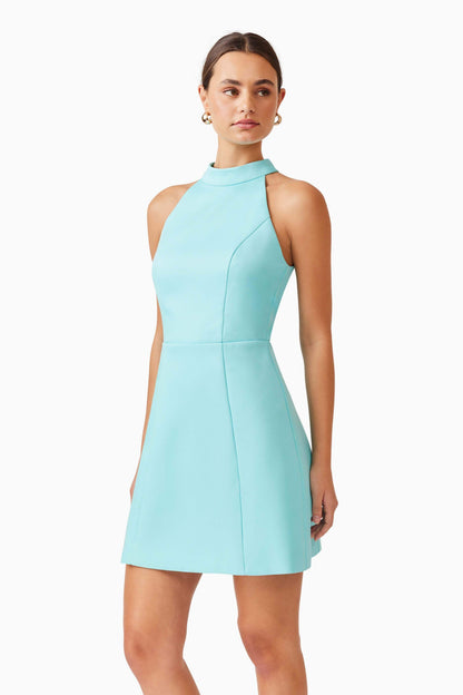 Gabi Halter Mini Dress in Blue