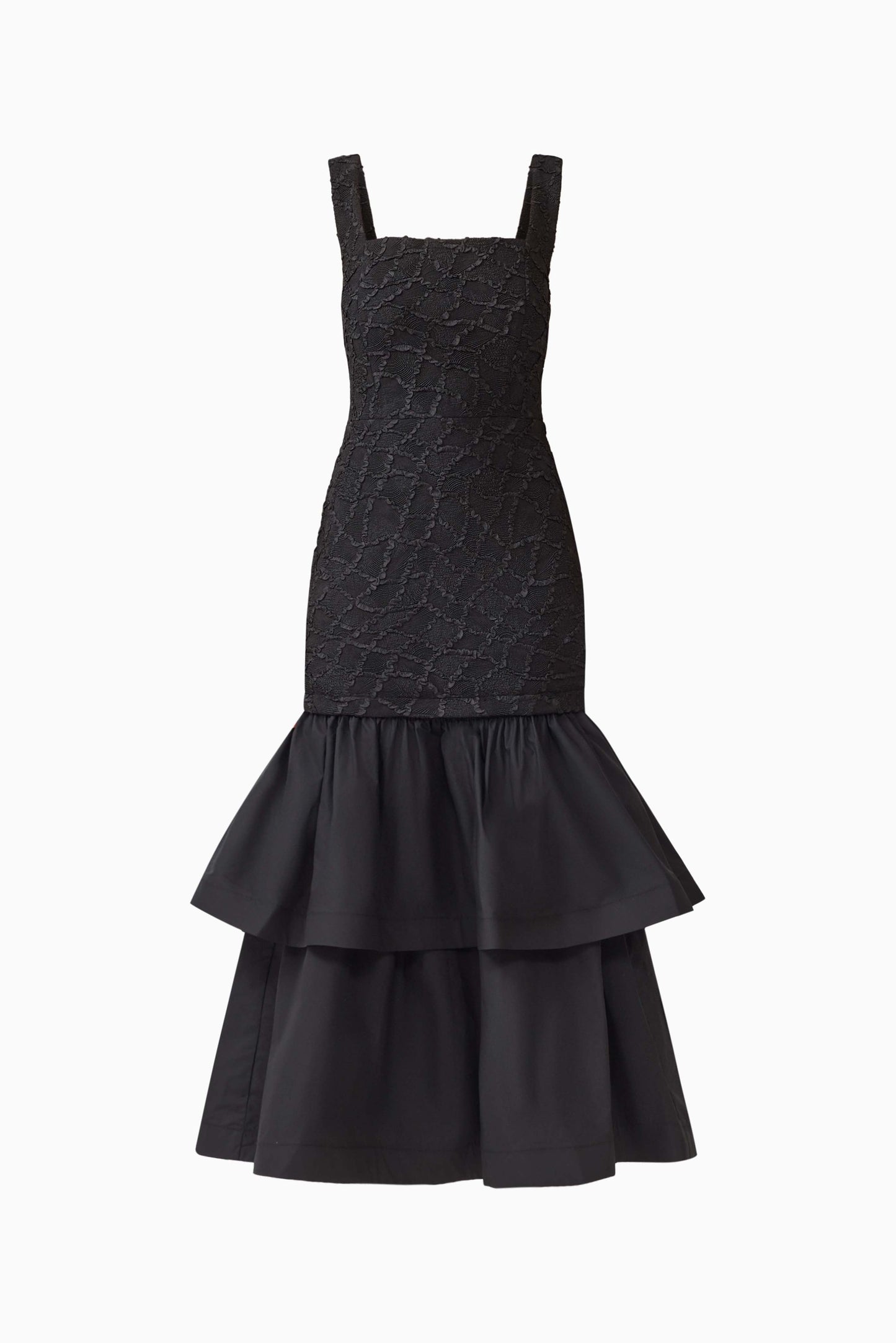 Alexandra Tiered Gown in Black