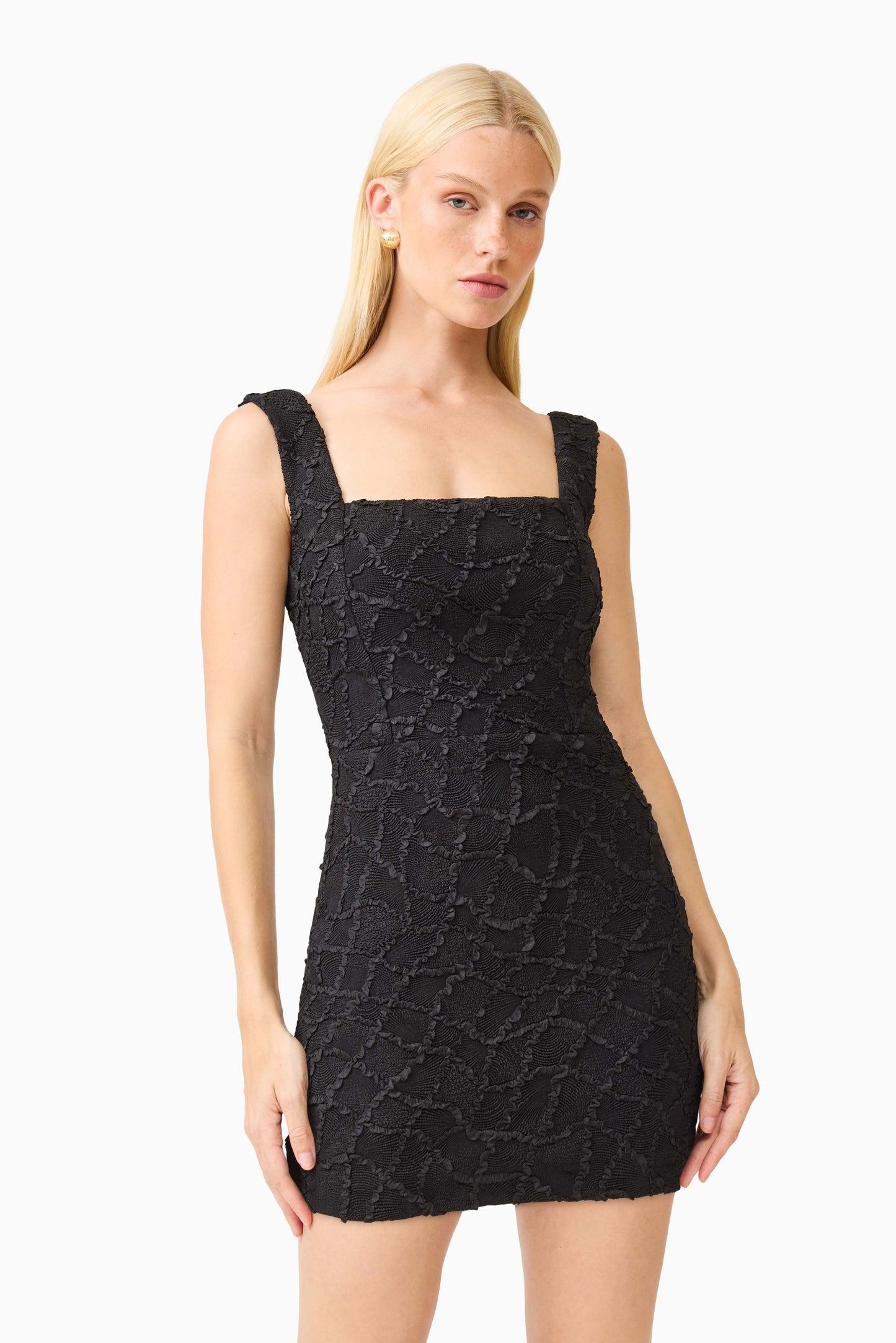 Alexandra Tiered Gown in Black