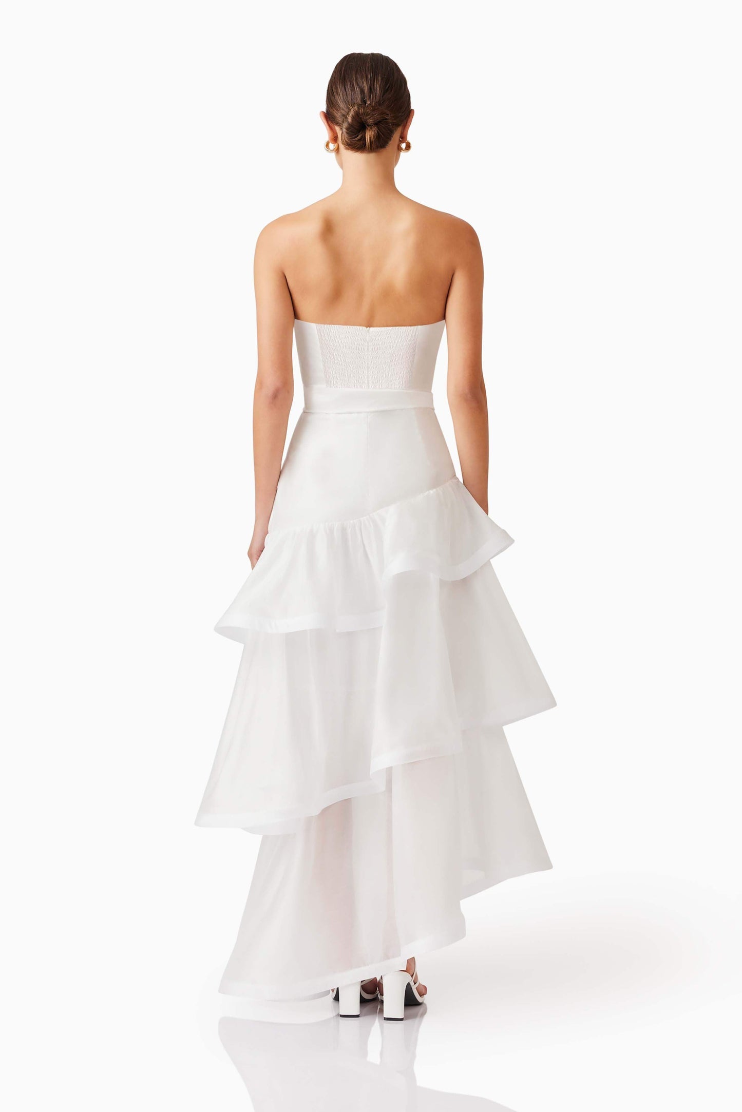 Kalani Strapless Maxi Dress in White