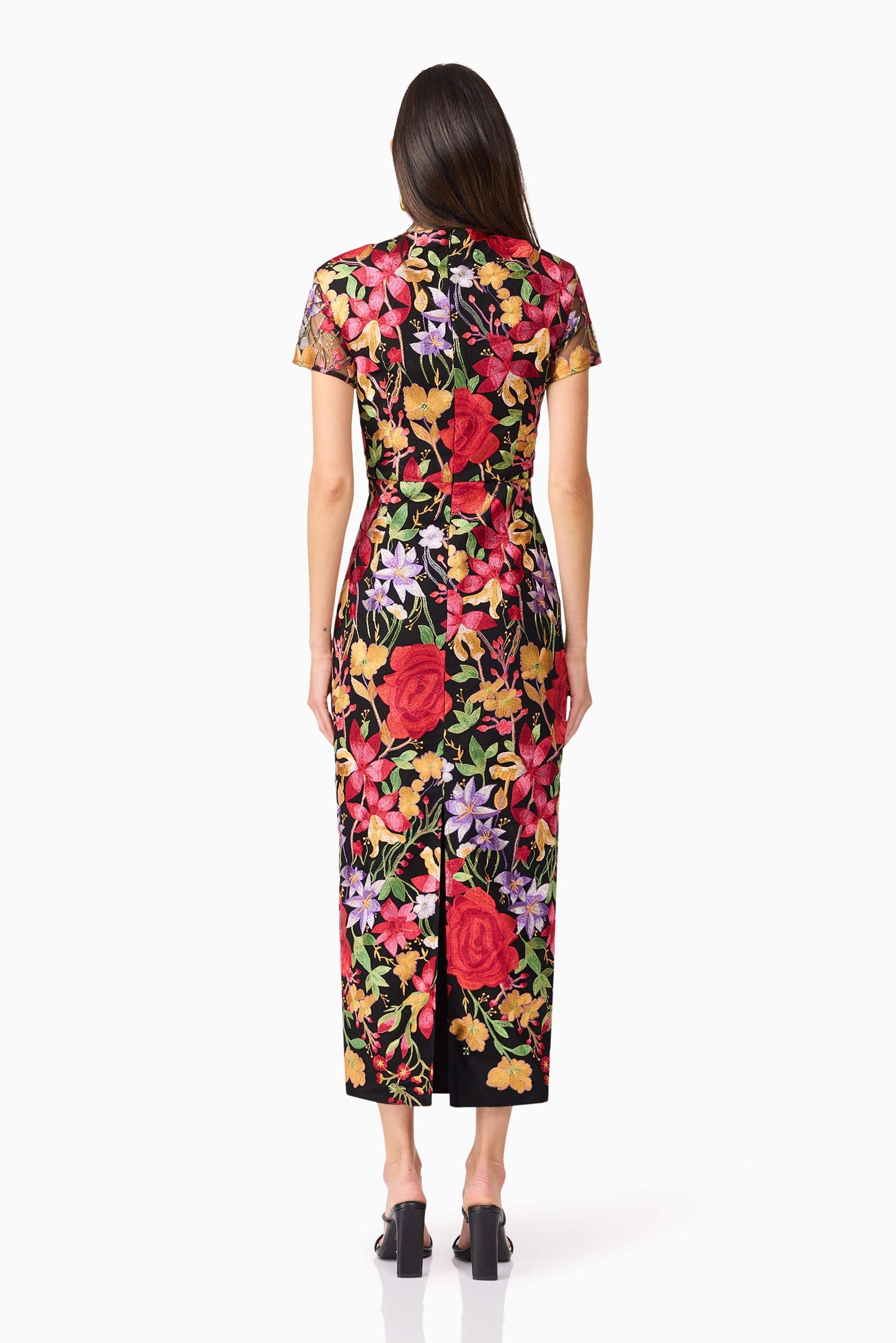 Talia Maxi Dress in Black Floral