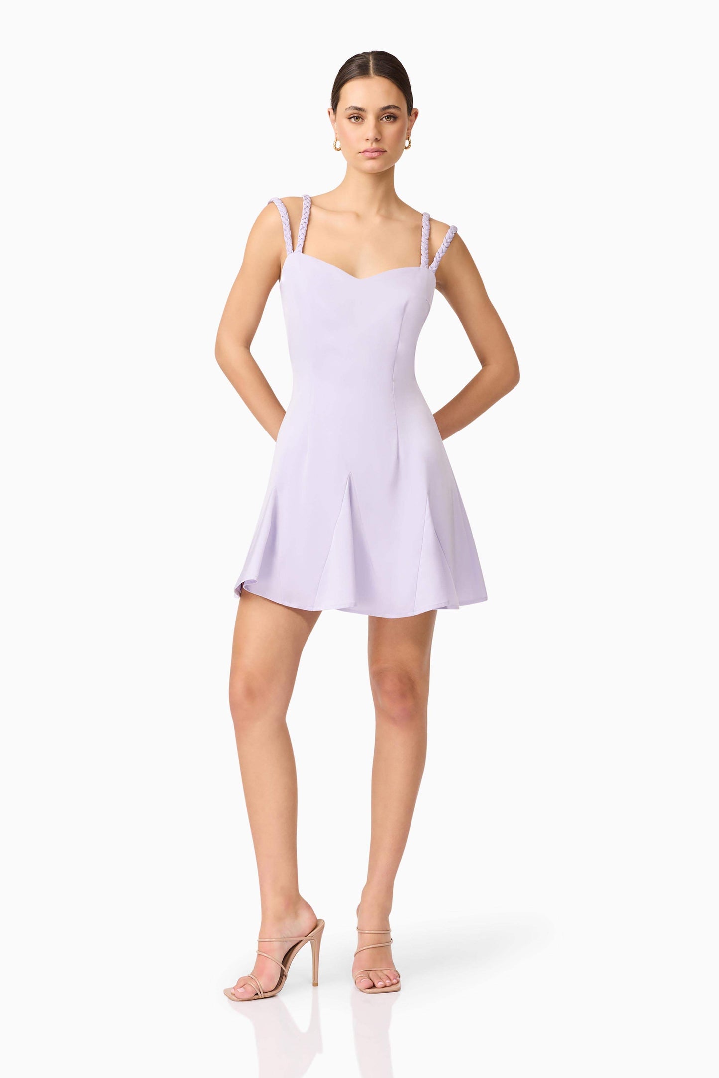 Anika A-Line Mini Dress in Purple