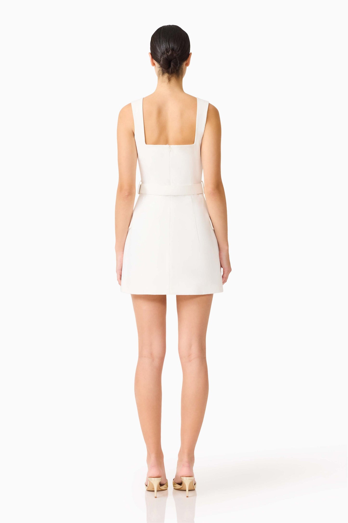 Nydia Tulip Mini Dress in White