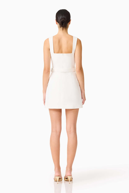 Nydia Tulip Mini Dress in White