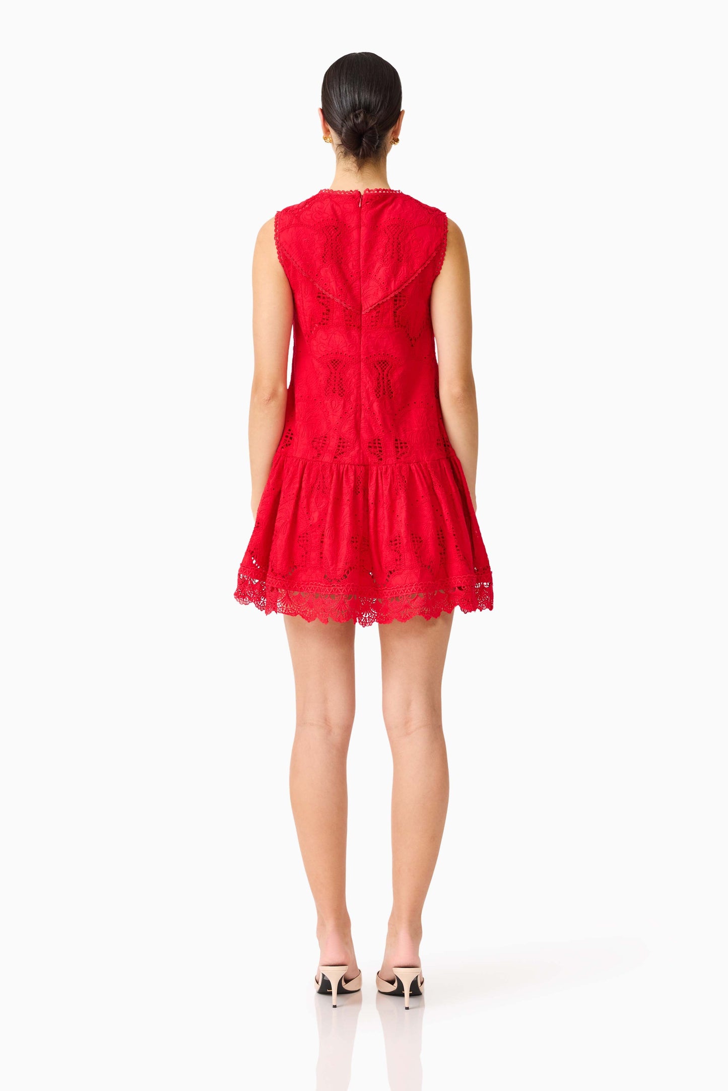 Giovanna Shift Mini Dress in Red