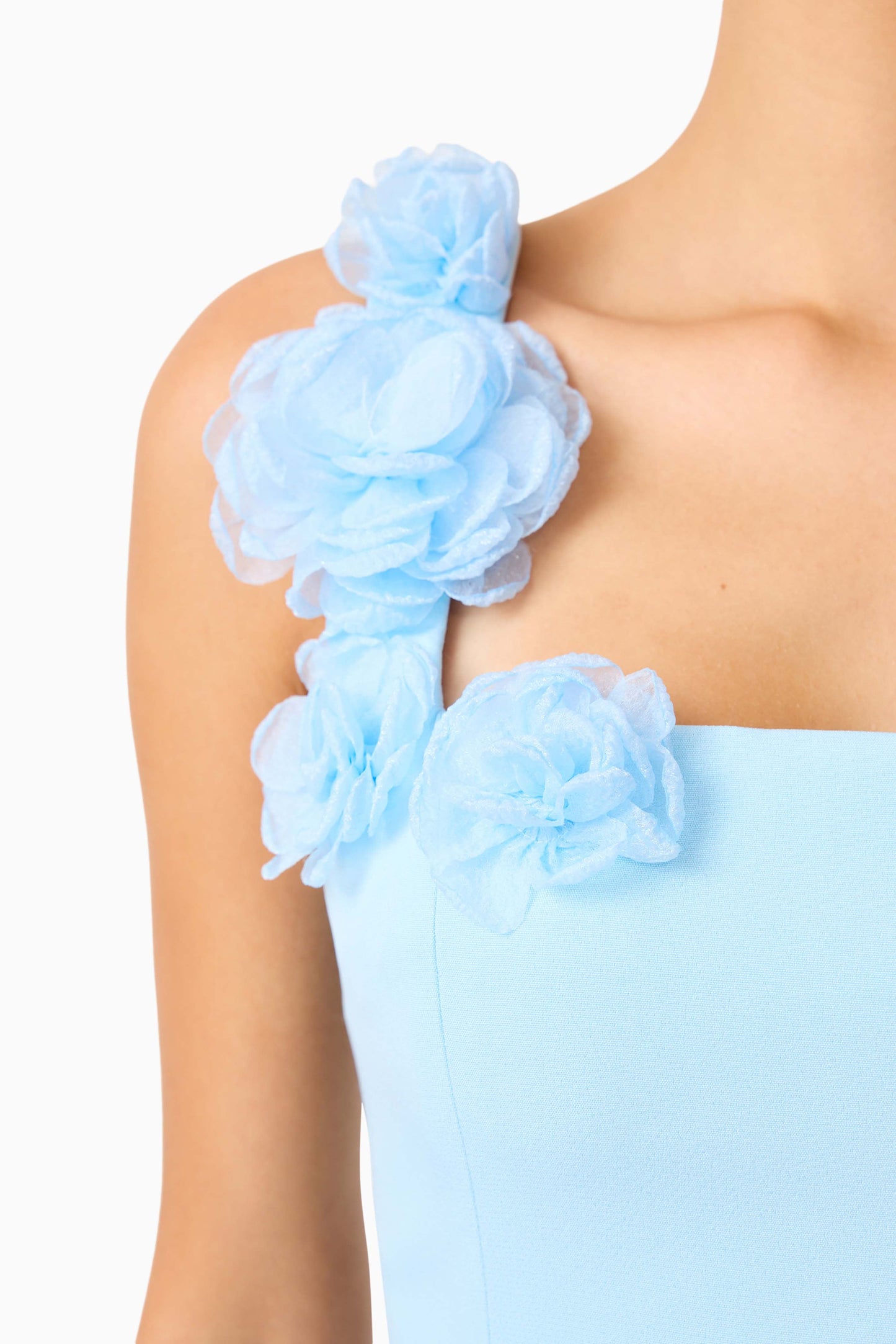 Trompe 3D Mini Dress in Blue