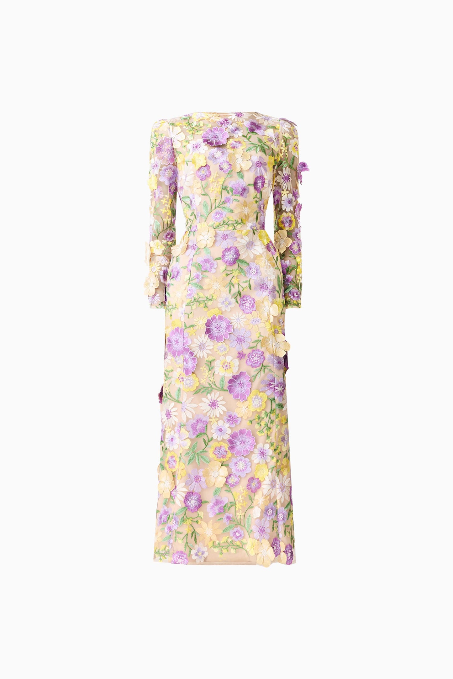 Shannon 3D Floral Midi Dress