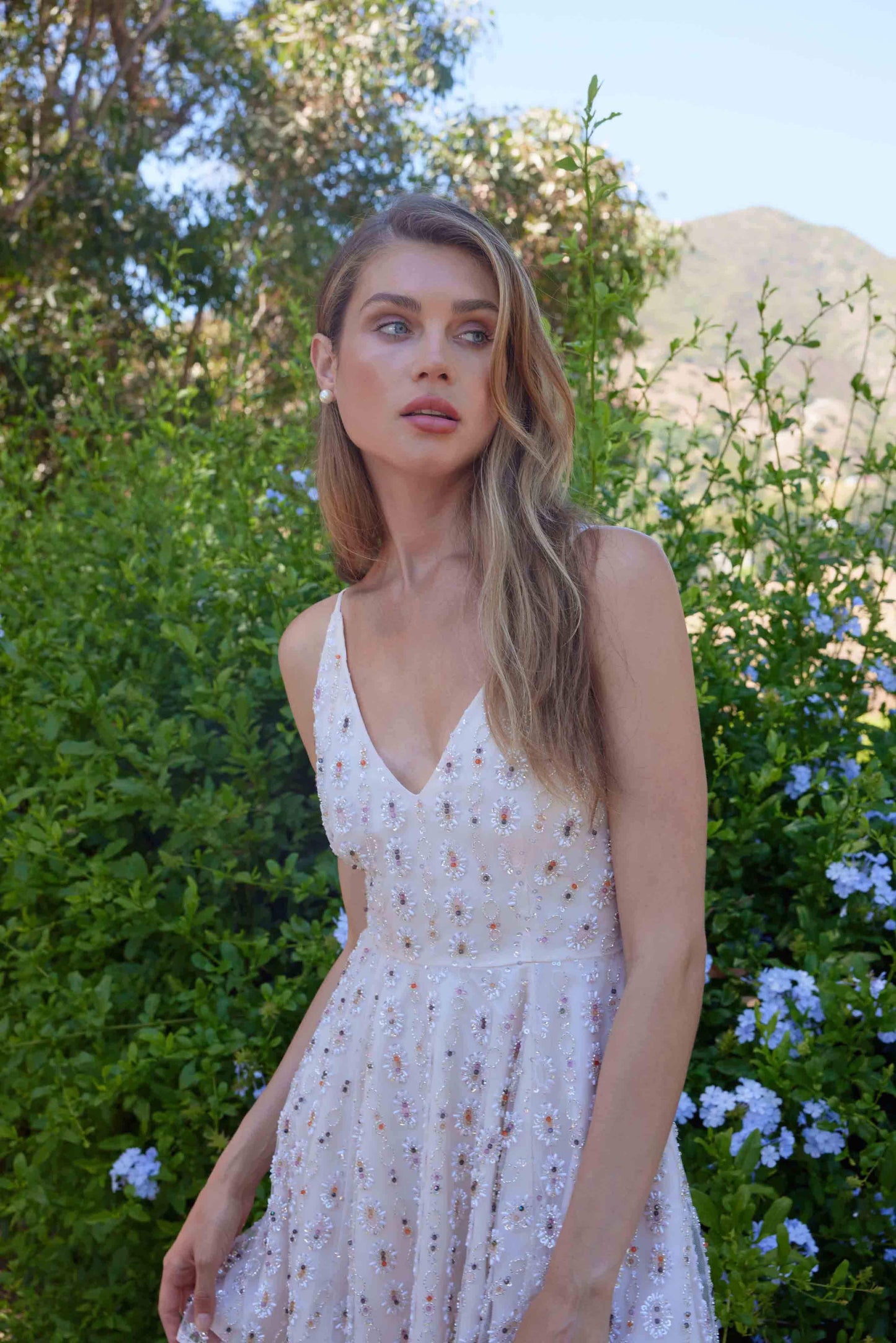 Kristina Party Mini Dress in White