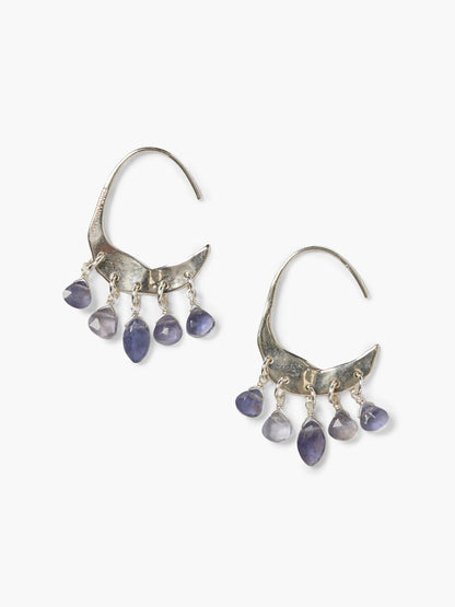 Chan Luu Iolite Crescent Earrings