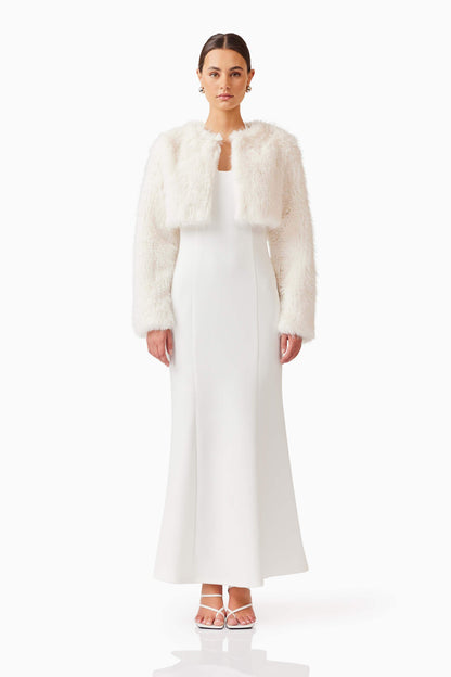 Desiree Cropped Jacket in White