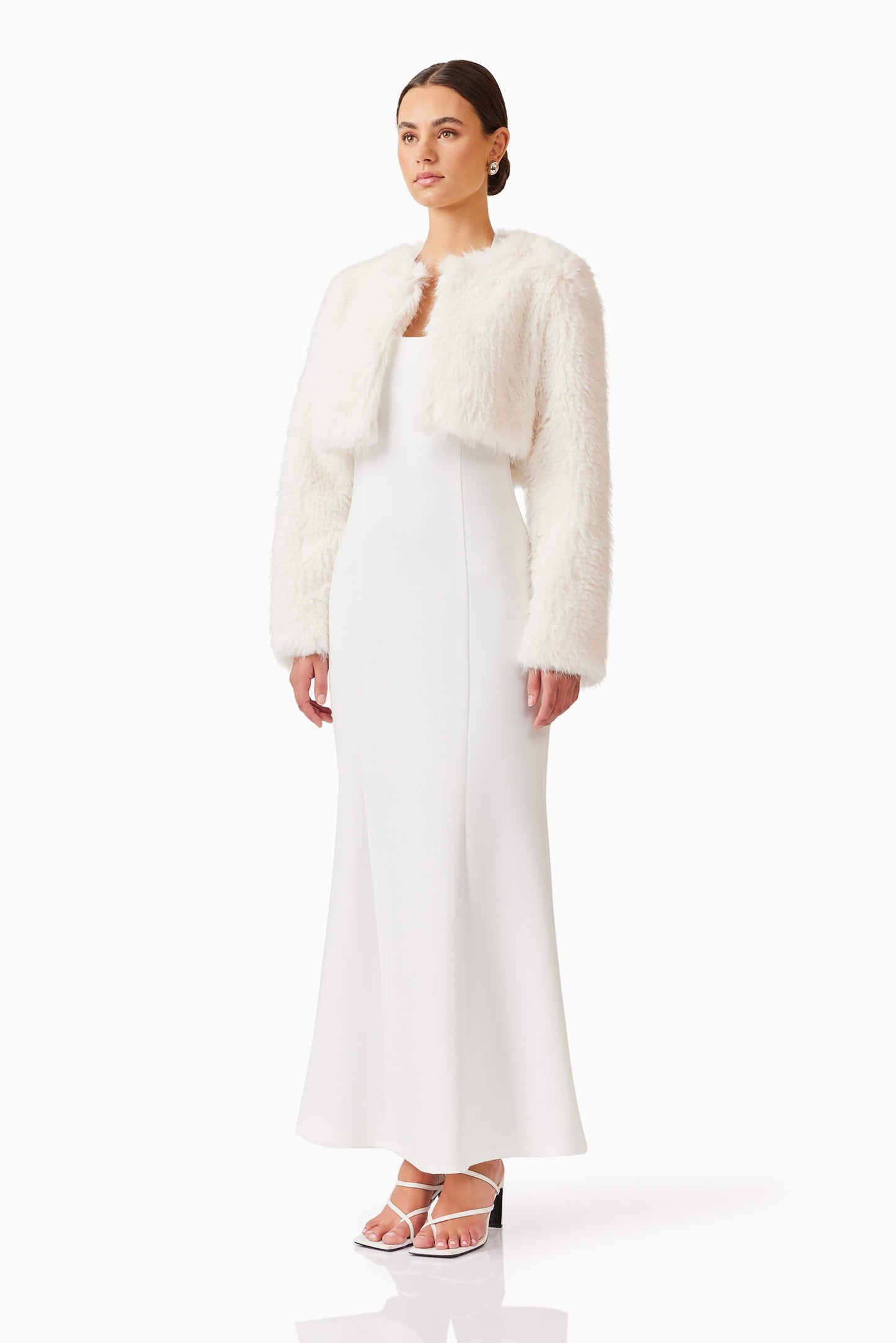 Desiree Cropped Jacket in White
