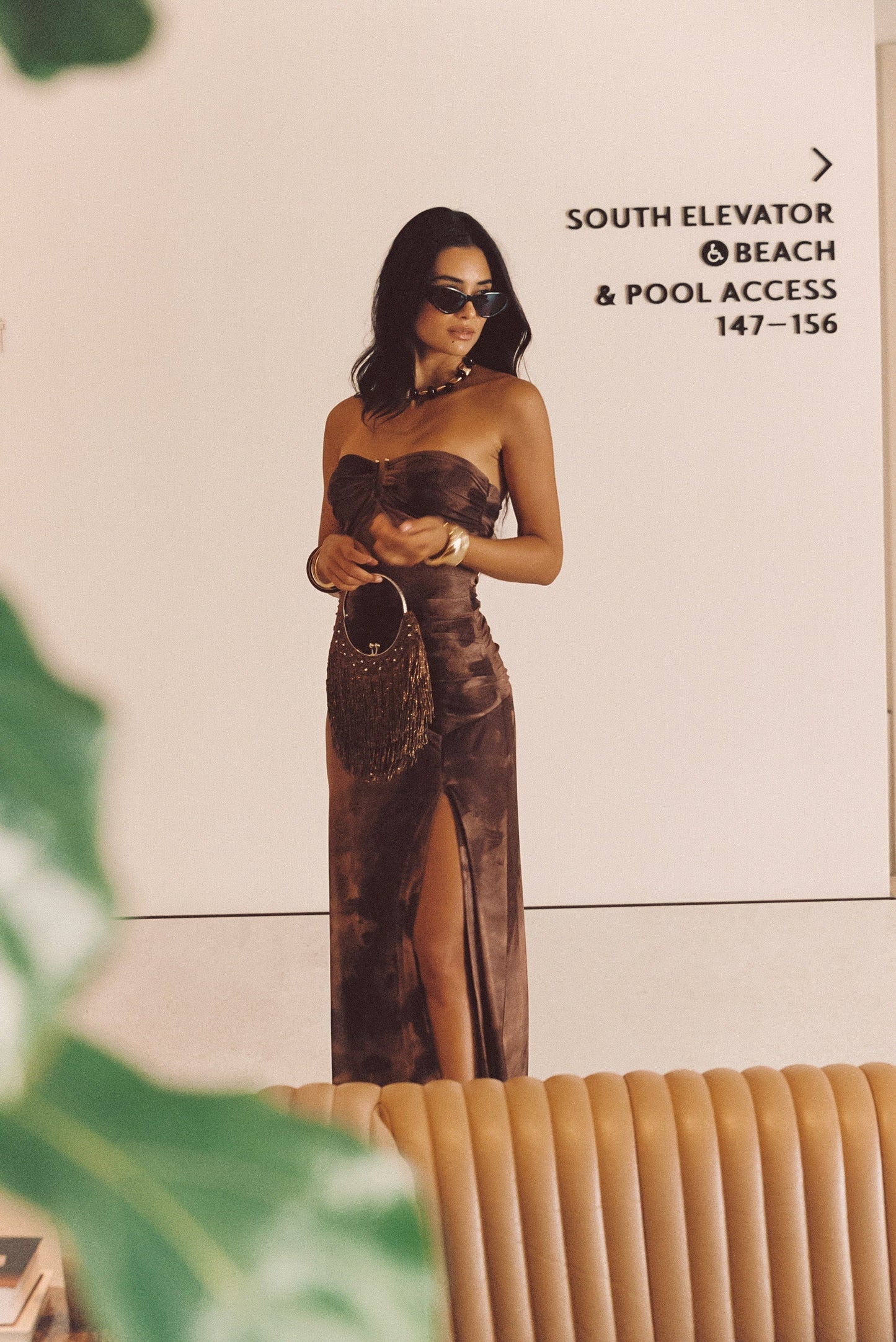 Everly Mocha Mesh Midi Dress