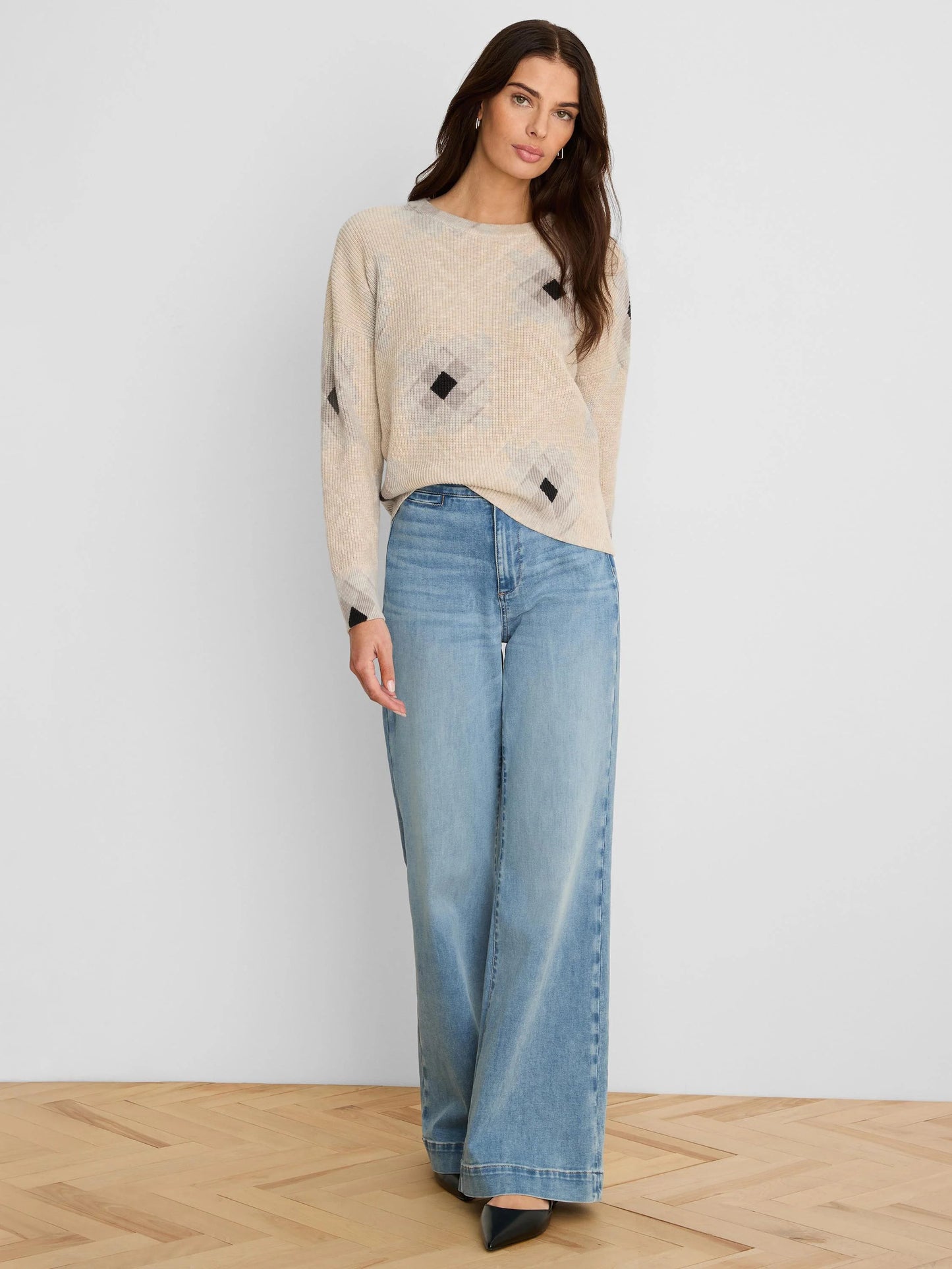 Printed Shaker Stitch Sweater