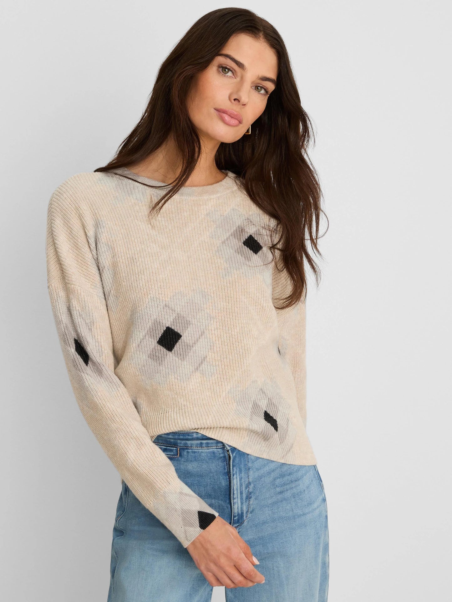 Printed Shaker Stitch Sweater