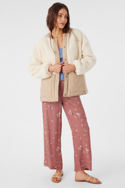 Meena High Pile Fleece Quilted Jacket