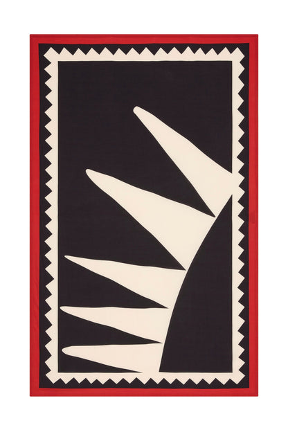 Sarong In Noir Palm
