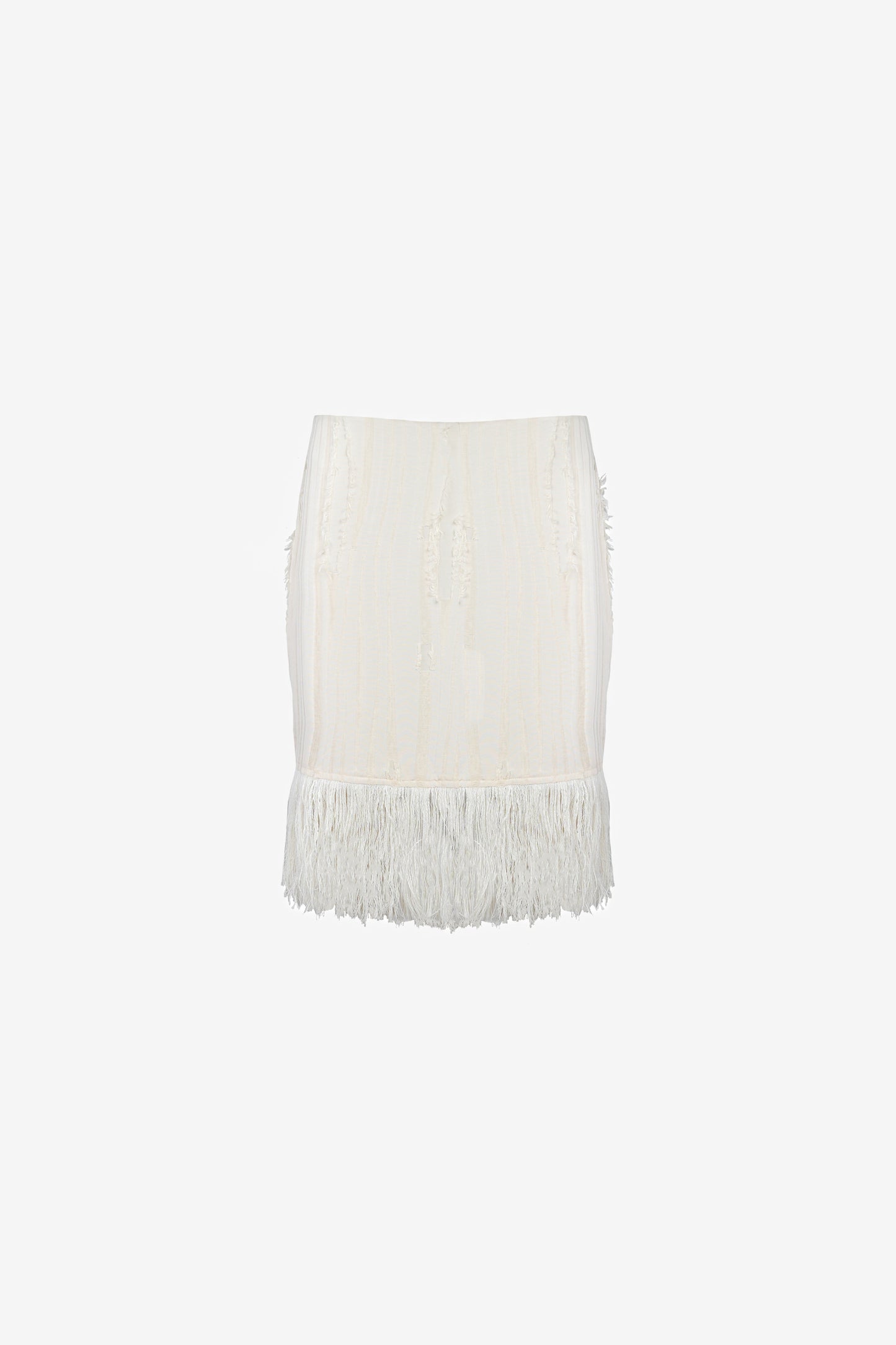 Fritz Fringe Skirt — Ivory