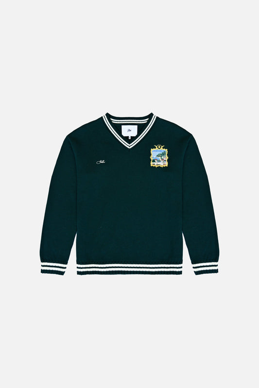 Seascape Cashmere Pullover—Emerald