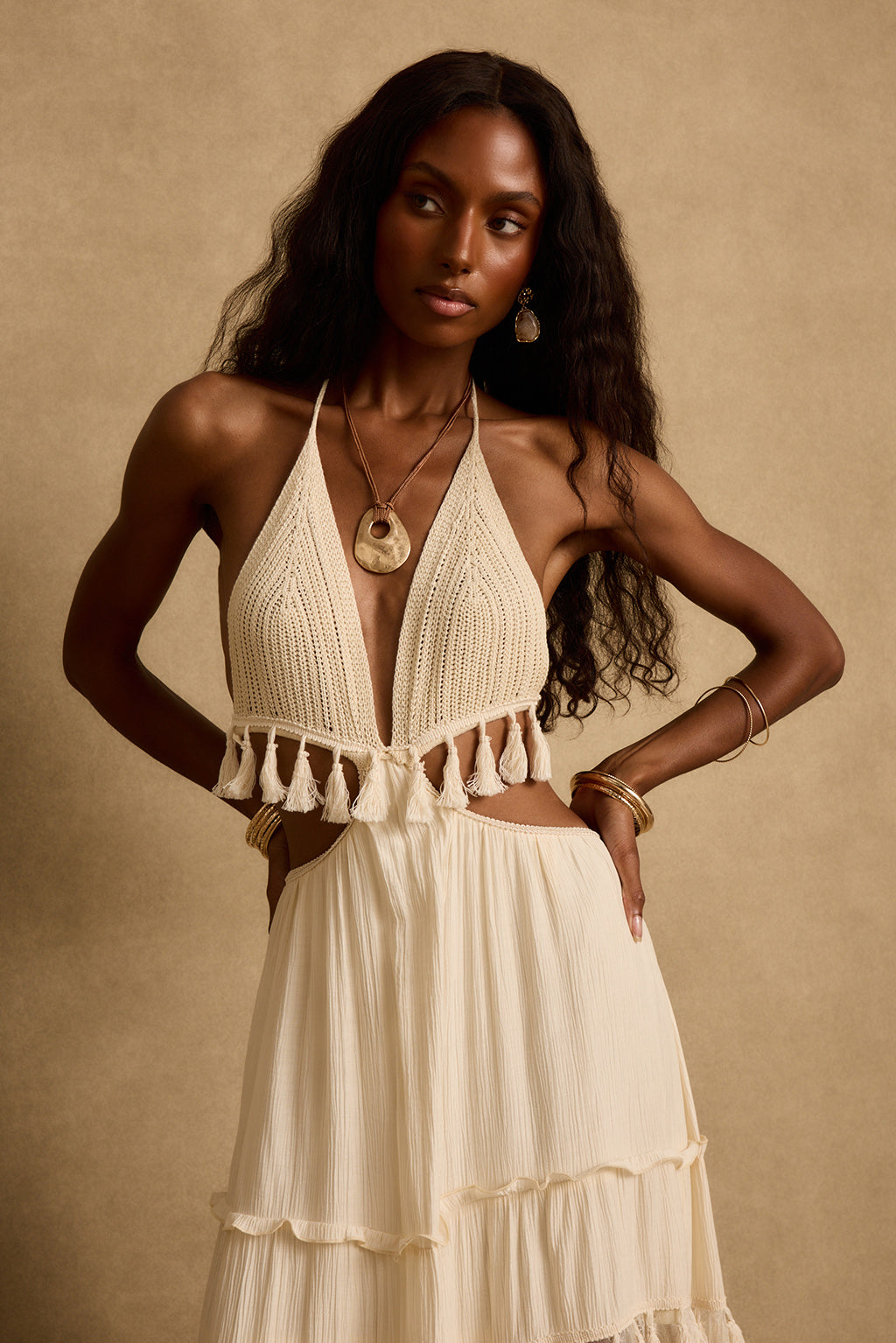 Willow Cream Maxi Dress