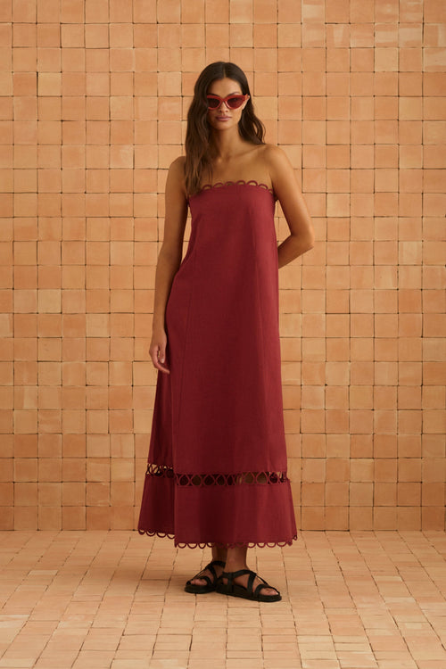 Gina Dress In Sangria