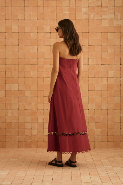 Gina Dress In Sangria