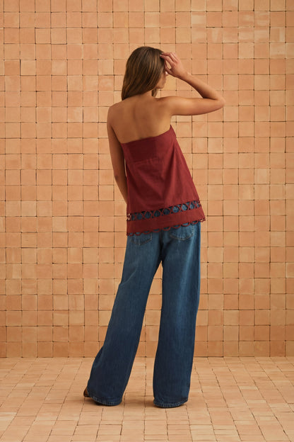 Gina Top In Sangria