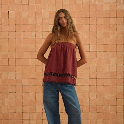 Gina Top In Sangria