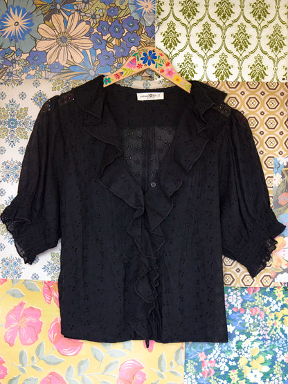 My Favorite Cotton Top - Black Eyelet