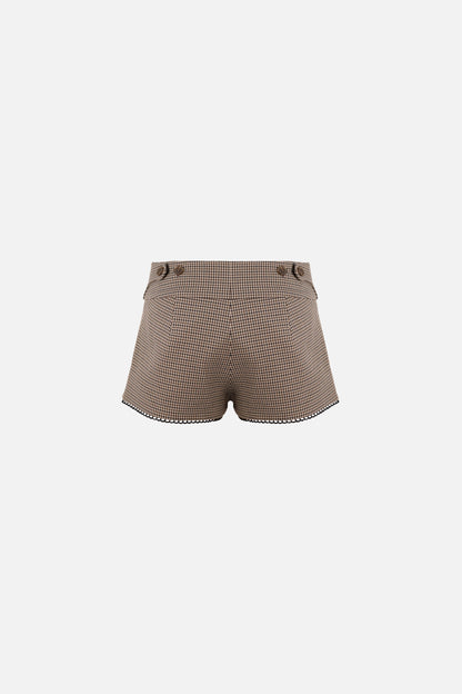 Houndstooth Mini Short