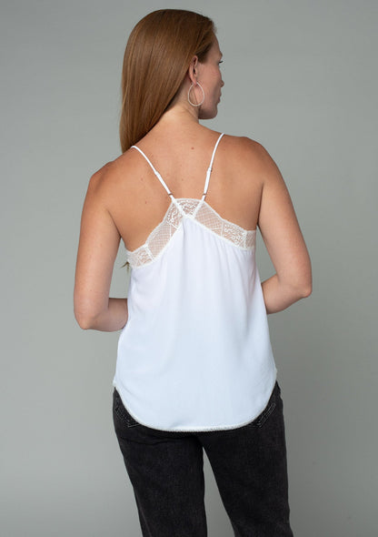 Lura Silky Lace Trim Camisole