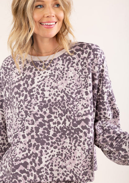 Sweet Spot Animal Print Sweatshirt