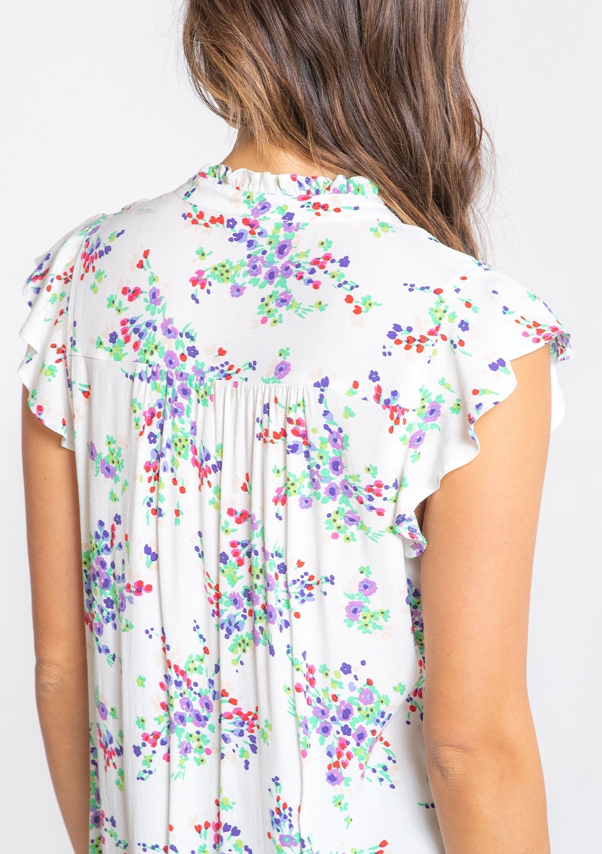 Rosehip Flutter Sleeve Top