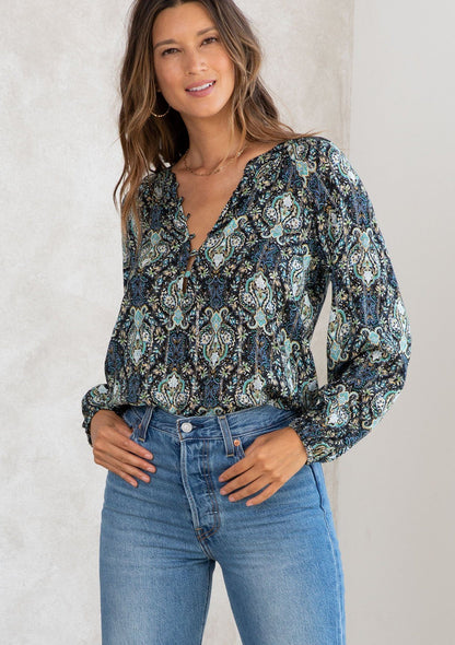 Light Catcher Peasant Top