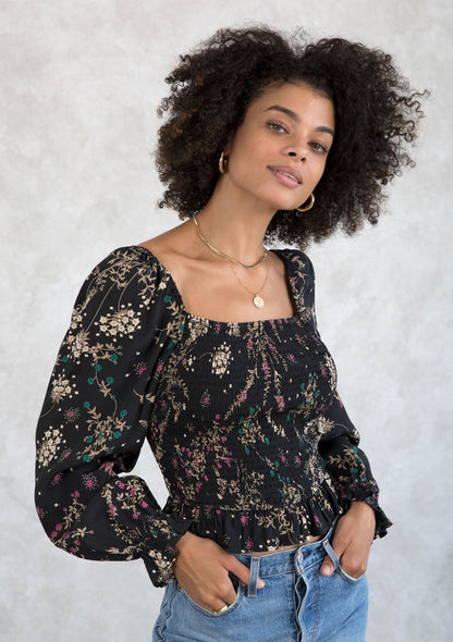 Foolish Hearts Smocked Top