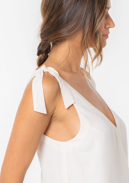 Delphine Tie Shoulder Tank Top