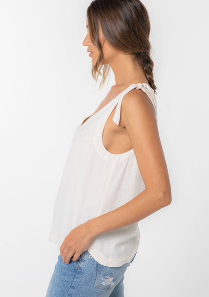 Delphine Tie Shoulder Tank Top